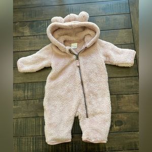 EUC Hanna Andersson bear fleece bunting 0-3 month